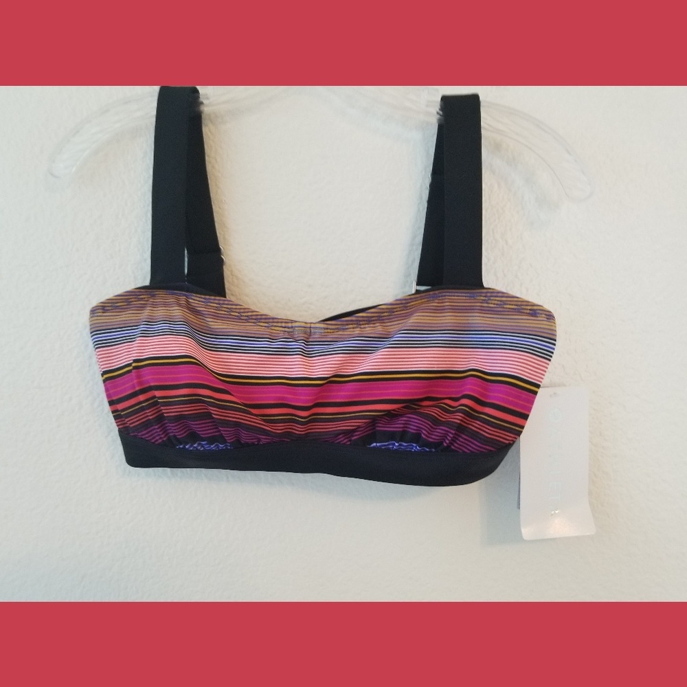 Athleta Capri Stripe Pura Bikini Top NWT 32D/DD